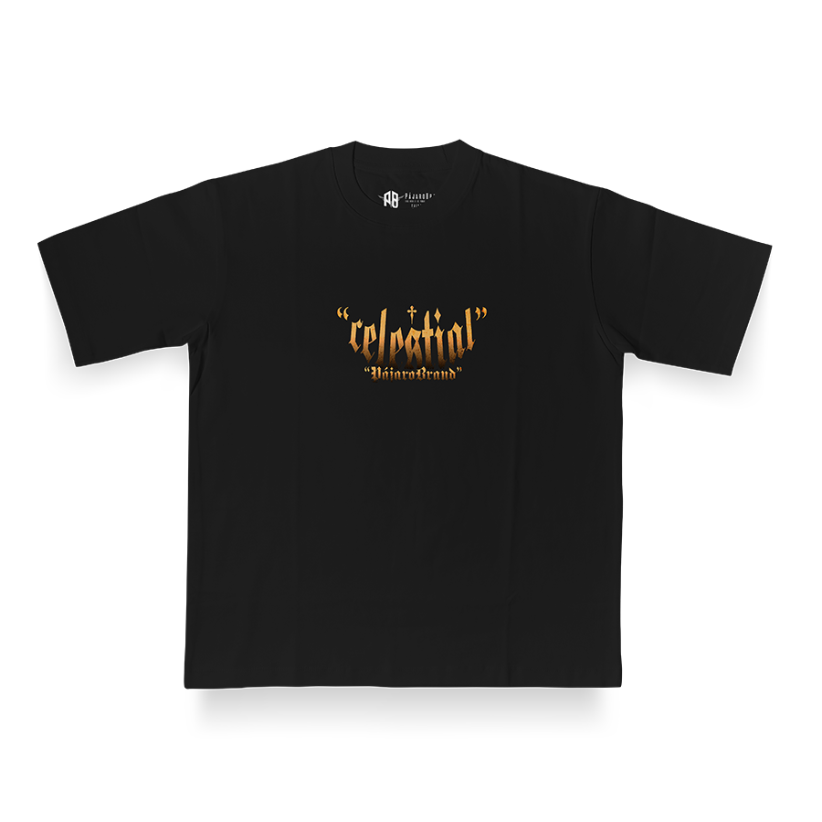 Camiseta Oversize negra Celestial