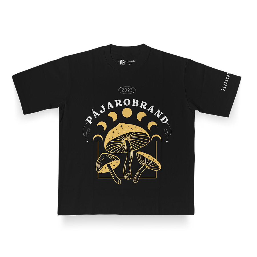 Camiseta negra Oversize 100% algodon