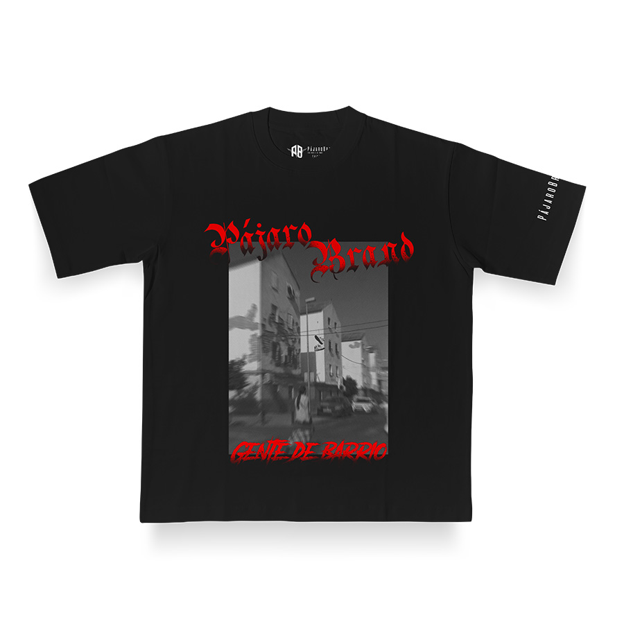 Camiseta negra Oversize 100% algodon